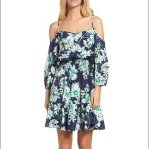Eliza J Navy Floral Mini Dress